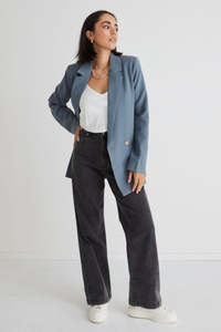 Ivy And Jack Womens: Mason Peach Soft Touch Blazer - Petrol