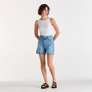 Riders Womens: Hi Wide Short - Precious Blue