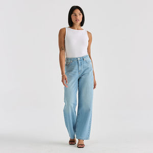 Riders Womens: Hi Wide Jean - Faded Blue