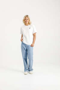 Home Lee Womens: Chris Tee - White with Shadow X