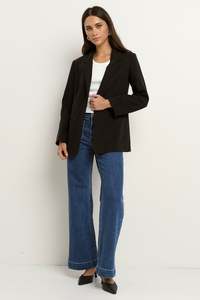 Atlantic Cotton Classic Blazer - Black