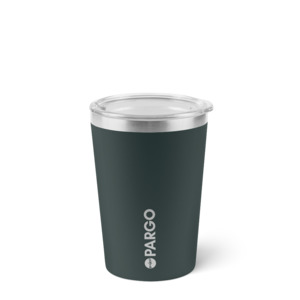Pargo: 12oz Insulated Coffee Cup - BBQ Charcoal
