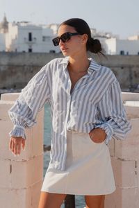 By Rosa: Connection L/S Shirt - Blue Stripe