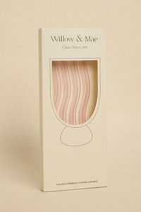 Gifts: Pink Curvy Reuseable Pk 4 Glass Drinking Straws