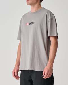 S Double: S Cube Mid Block Tee - Stone