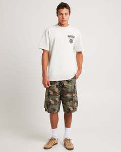 S Double: Combo Platter Tee - White
