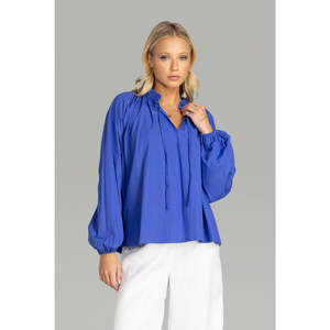 Blak The Label: Veronica Top - Juniper Blue