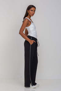 Blak The Label: Hypnotic Pant - Black/White Piping
