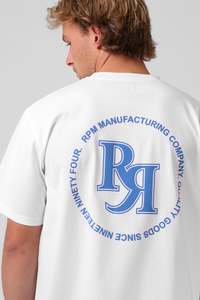 Mens Sale: Circle Puff Tee - White