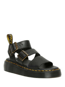Gryphon Quad 2 Strap Sandal - Black Pisa