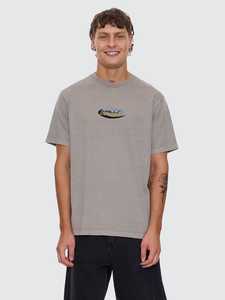 Thrills Mens: Track Record Merch Fit Tee - Fog