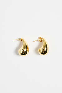 Tear Drop Stud Earring - Gold