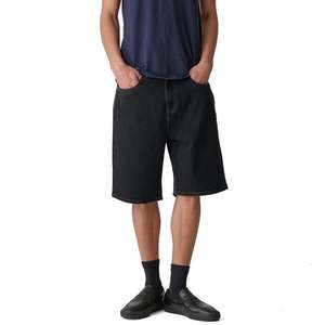 S Double: Emb 5 Pocket Short - Black Wash