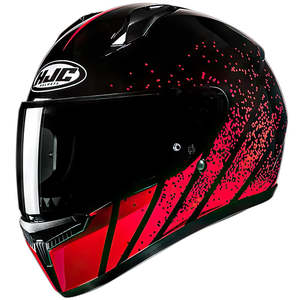 Hjc: HJC Haven Black/Red C10 Graphic Kart/Track Day Helmet