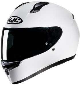 Hjc: HJC White C10 Adult & Youth Kart or Track Day Helmet