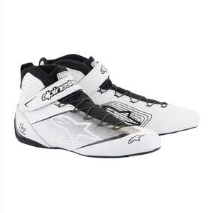 Boots: Alpinestars 1 Z v3 Boots White Black