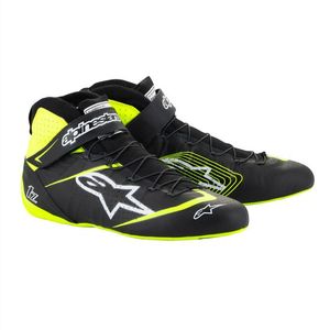 Boots: Alpinestars 1 Z v3 Boots Black Fluro Yellow