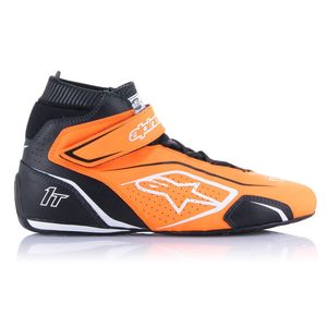 Boots: Alpinestars 1-T v3 Race Shoe Orange Fluro Black White