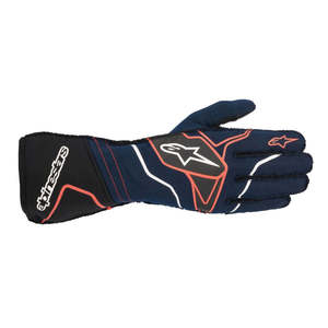 Gloves: 2022 Navy Black and Red Alpinestars Tech-1 ZX Glove