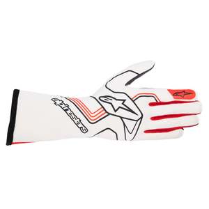 Gloves: Alpinestars Race Glove v3 White and Red
