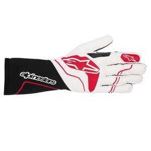 Gloves: Alpinestars ZX Glove v3 Black White and Red