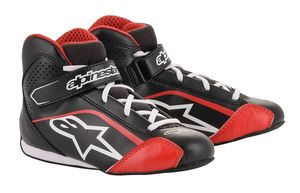 Kart Boots: Alpinestars 1-KS Youth Kart Shoe Black White Red - Order Only