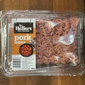 Pork: Hellers Pork Mince Frozen (400g)