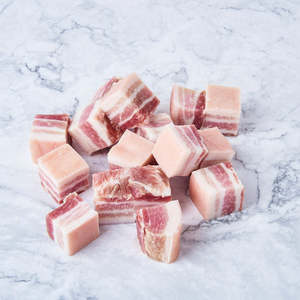 Pork: Pork Belly Boneless Diced (Frozen) - 1kg