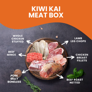 Meat Boxes: Kiwi Kai Meat Box (6.5kg) - Premium NZ Chicken, Beef, Lamb, Pork