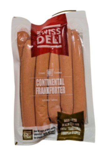 Sausages Smallgoods: Continental Frankfurters Swiss Deli (1kg) NZ beef, pork, Gluten Free