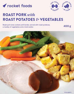 Roast Pork with Roast Potatoes & Vegetables (Frozen) - 400g Ready Meal
