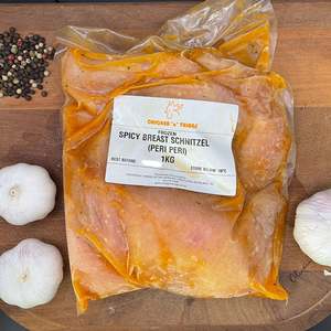 New: Marinated Chicken Schnitzel Peri Peri (Frozen) - 1kg