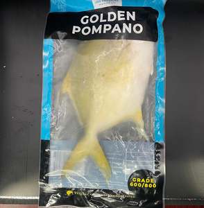 New: Golden Pompano Whole Fish (Frozen) - 600/800