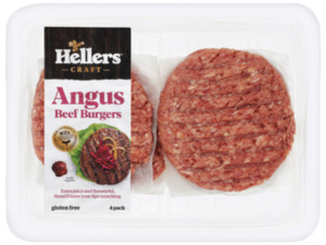 Angus Quarter Pounder Beef Burgers 4pack - Hellers Craft