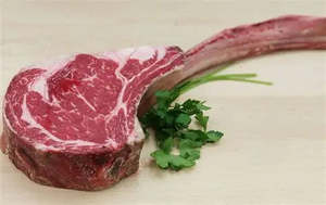 Beef: Beef Tomahawk Steak 850g+ NZ grass fed prime steer beef