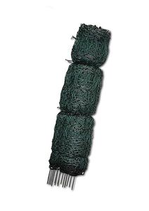 Electric Poultry Netting - 50m - Green Double Prong Posts Electric Fence