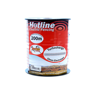 Products: Hotline 200m x 10mm Turbocharge Tape - Electric Fencing