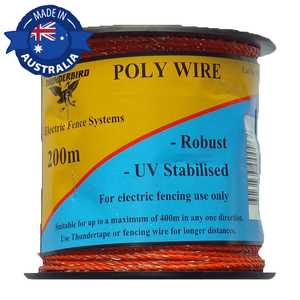 Products: Thunderbird 200m Orange Polywire - Chicken Coops and Tractors Australia