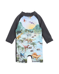 Swimware: Rex Ancient Dino Long Sleeve Sunsuit