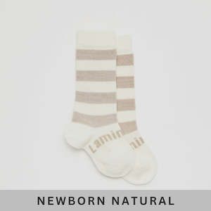 Baby Merino Wool KNEE high Socks - Dandelion Neutral