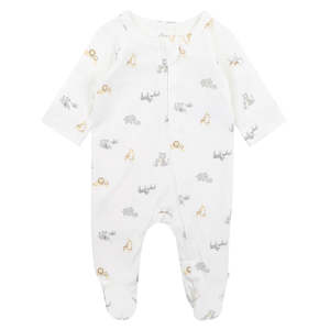 Baby Boy 1: Safari Long Sleeve Romper