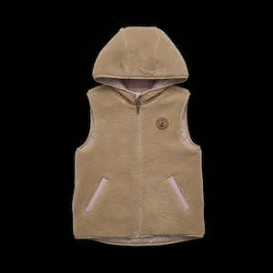 Reversible Yeti Vest -Blush/Camel