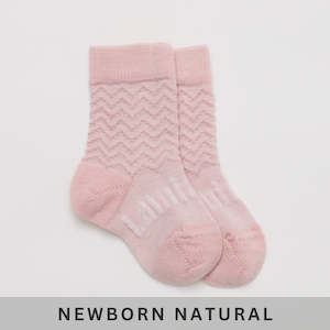 Merino: Baby Merino Wool Crew Socks - Petal Pink