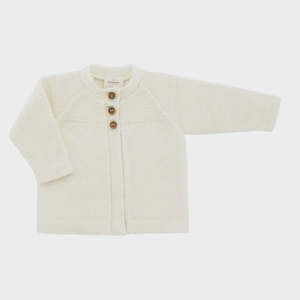 Merino: Benmore Dress Cardigan Warm White