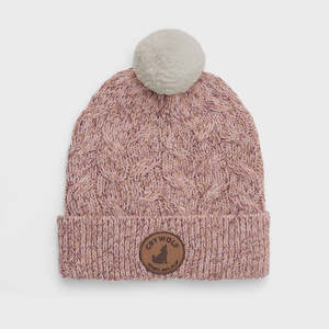 Child Girl 1: Pom Pom Beanie Mauve Speckle