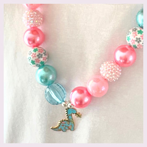 Jewellery: Dinah Bubblegum Bella Necklace 20mm NZ Made