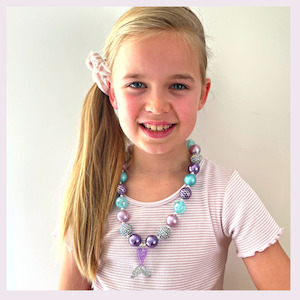 Jewellery: Mermaid Bubblegum Bella Necklace 20mm NZ Made