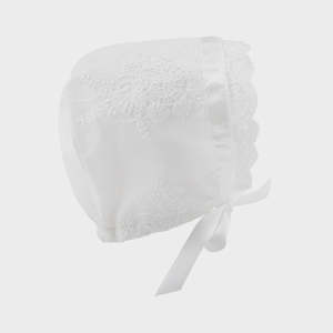 Christening Baptism: Lace Bonnet