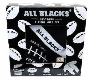 Gifts Kiwiana: All Blacks Giftpack Infant Boxed 4 Piece Set Newborn