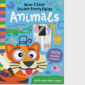 New Arrivals: Animals Wipe Clean Sticker Funny Faces